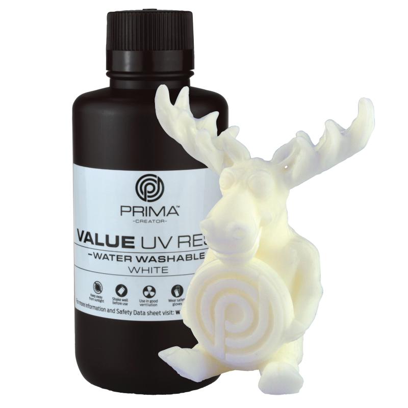 RESINA UV LAVABILE CON ACQUA PRIMACREATOR VALUE - 500 ML - BIANCO